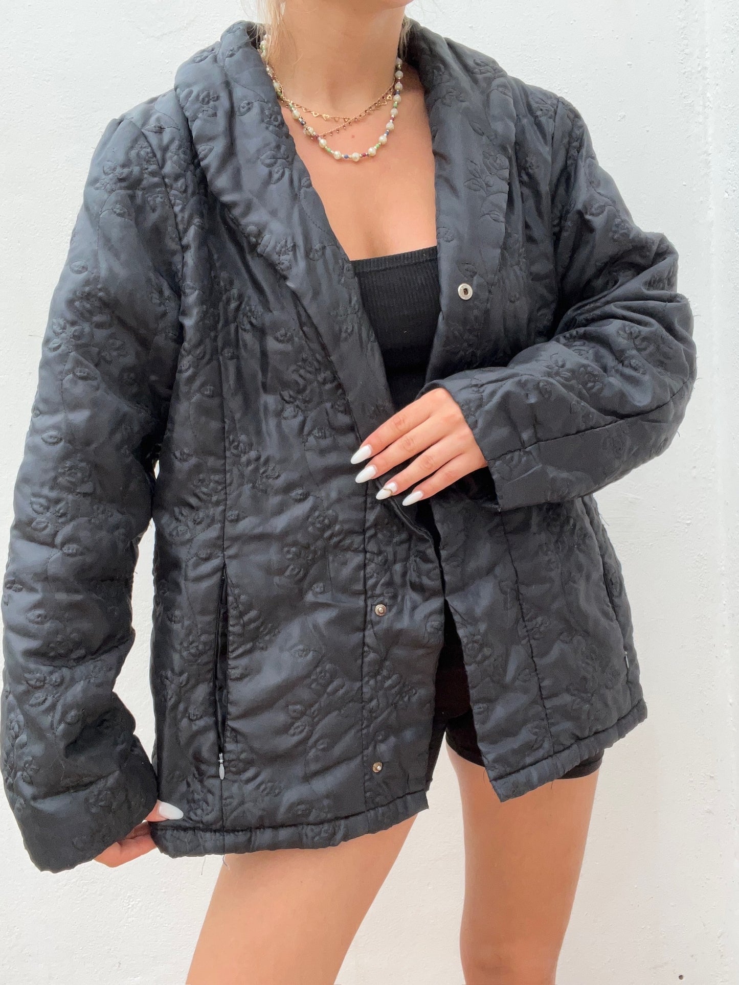 Vintage 80s oversized quilted jacket Size M