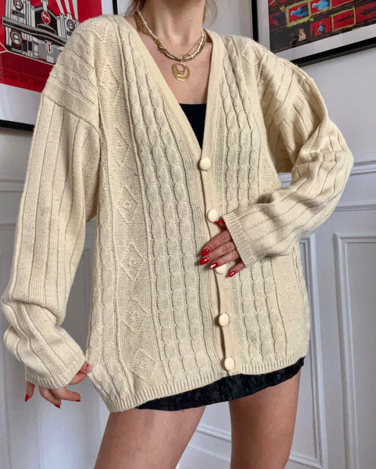 Cardigan oversize vintage 80s Taille M