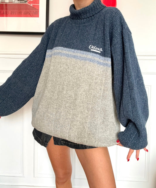 Pull overisze col roulé vintage 80s