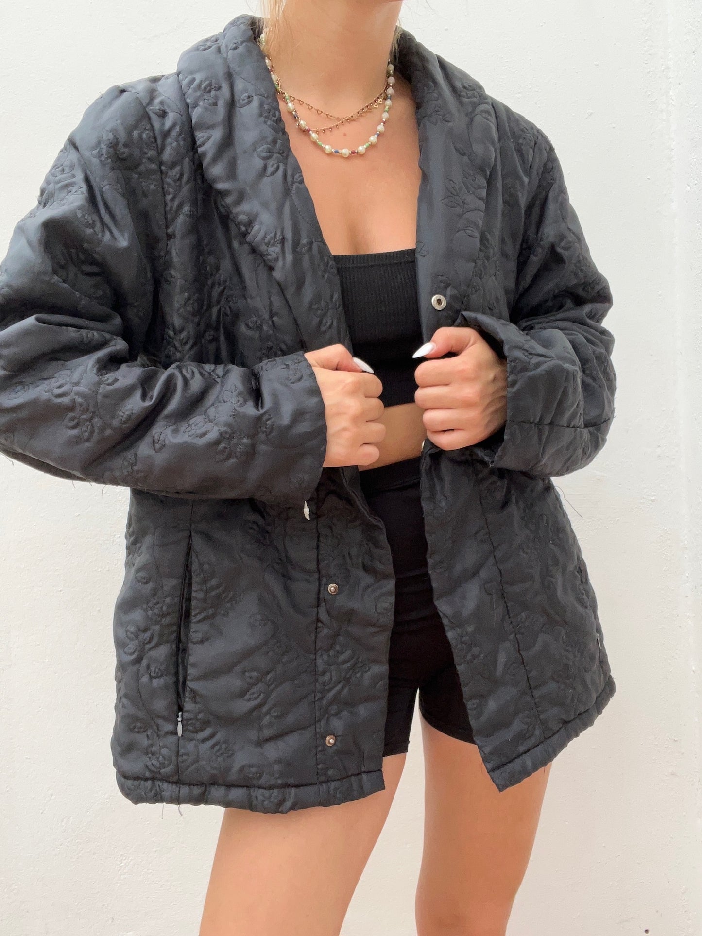 Vintage 80s oversized quilted jacket Size M