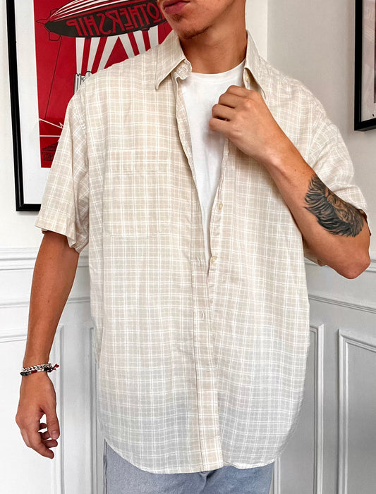 Chemise oversize à carreaux vintage 80s Taille L