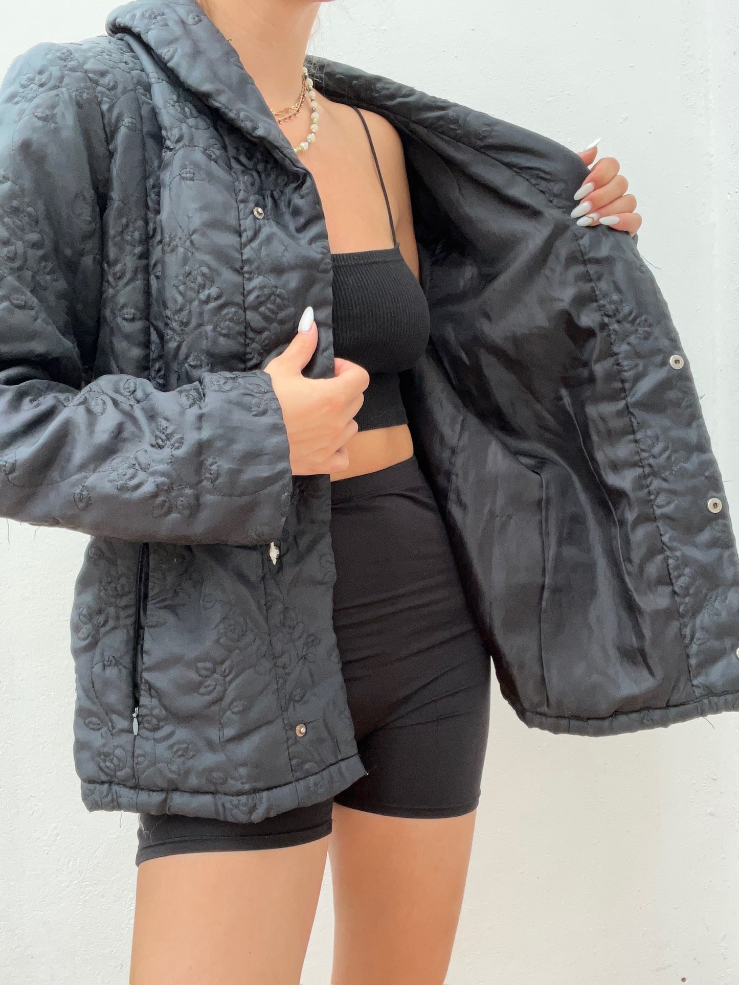 Vintage 80s oversized quilted jacket Size M