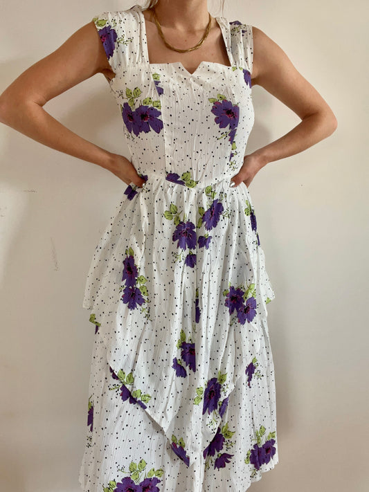 Robe à motifs vintage 80s Taille S